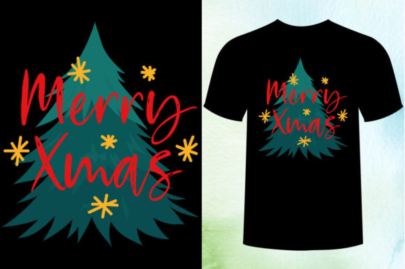A Christmas T-Shirt Graphic Design for Festive Content