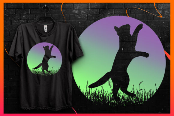 A Closer Look at the Retro Cat Silhouette Design