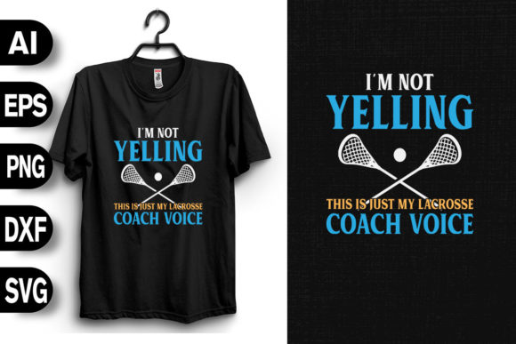 A Lacrosse Coach Graphic for Bold T-Shirt Designs