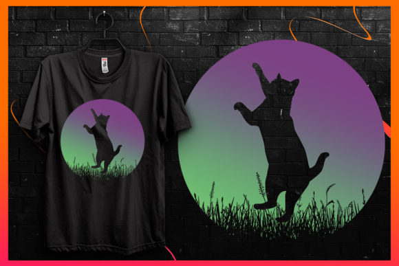 Cat Silhouette-Retro Vintage T-shirt 17: A Designer’s Review