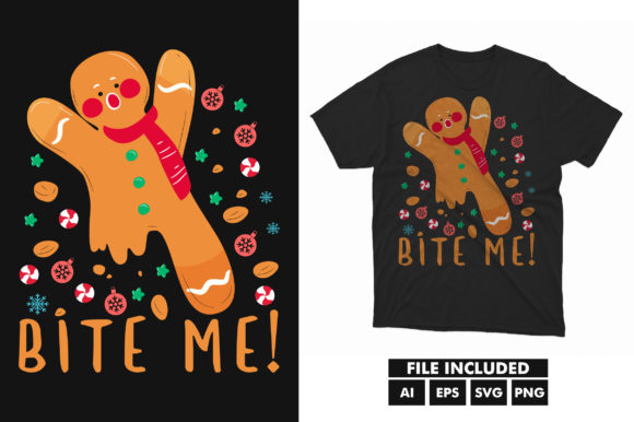 Christmas Gingerbread Cookies SVG Shirt Design for Merchandise & Graphics