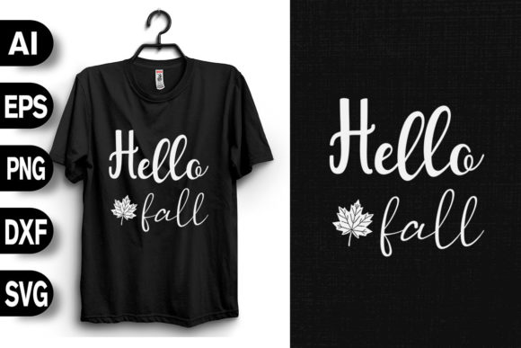 Hello Fall Funny Thanksgiving Graphics for T-Shirt Designs