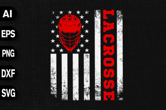 Lacrosse Distressed Flag Graphics for Local T-Shirt Brands