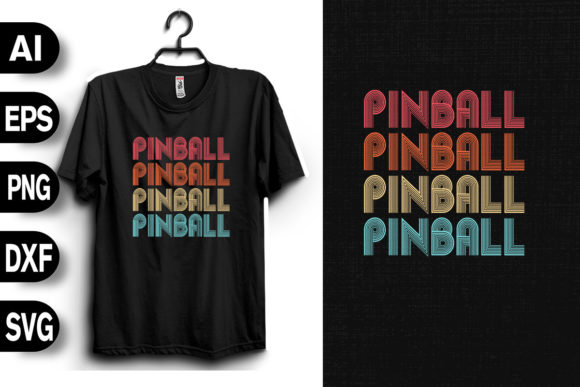 Pinball Retro Vintage: A Versatile Graphic Design Asset for T-Shirt Designs