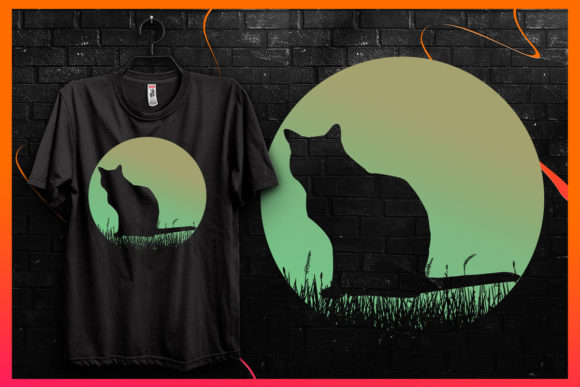 Reviewing a Retro Cat Silhouette for Crafting & T-Shirt Designs