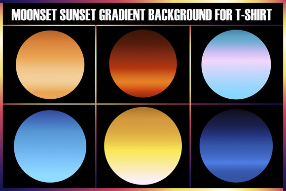 Sunset Gradient T-Shirt Graphics for Editorial Visuals